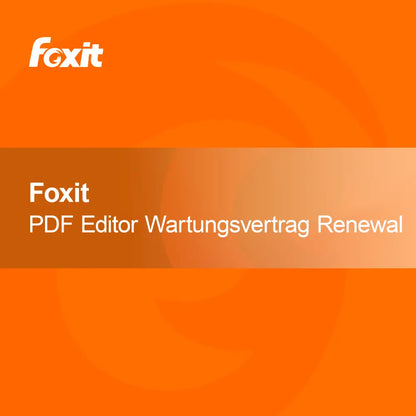Odnowienie umowy serwisowej Foxit PDF Editor