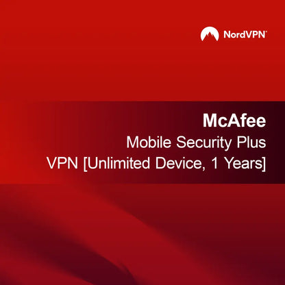 McAfee Mobile Security Plus VPN [Nieograniczona liczba urządzeń, 1 rok]