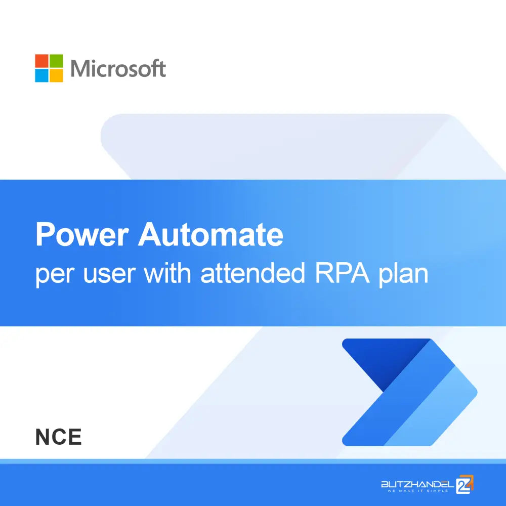 Power Automate na użytkownika z planem RPA z nadzorem (NCE)
